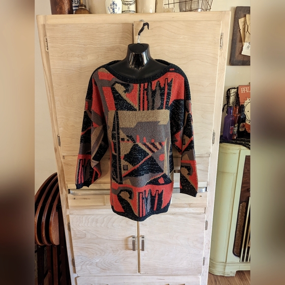 Awesome 80's Knit Sweater - Picture 1 of 5